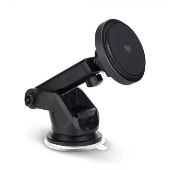 Suport auto pentru telefon 3mk MagCharger 15 W cu încărcare wireless, negru