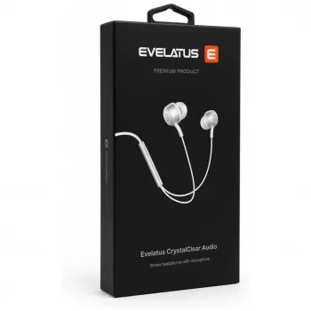 Căști Evelatus Crystal Clear Audio CCAV-TC-WH cu Type-C și microfon, albe