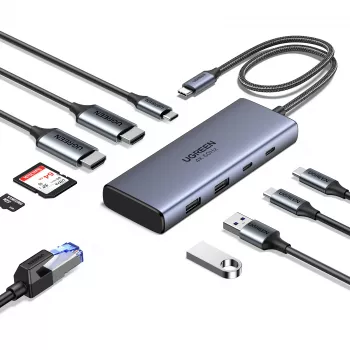 Hub USB Ugreen CM498, 1x USB-C PD, 2x USB-C, 2x USB-A 3.2 Gen2 (45379)