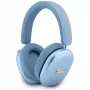 Căști on-ear Guess Metallic Effect Metal Script Logo, Bluetooth, ENC, albastre