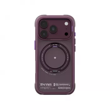 Husă Skinarma Atlas cu MagSafe și suport rotativ pentru iPhone 18 Pro / 17 Pro, bordo