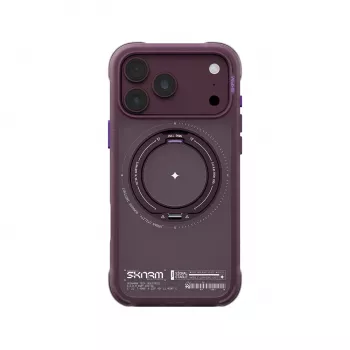 Husă Skinarma Atlas cu MagSafe și suport rotativ pentru iPhone 18 Pro Max / 17 Pro Max, bordo