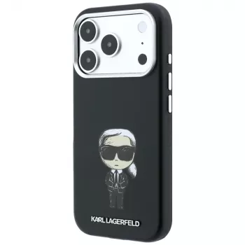Husă MagSafe Karl Lagerfeld KF003194 Smooth Ikonik Sketch pentru iPhone 18 Pro Max / 17 Pro Max, neagră