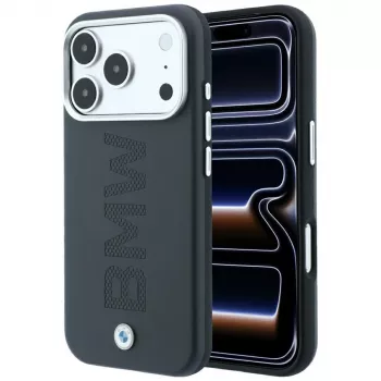 Husă MagSafe BMW Sign Centered Deboss pentru iPhone 18 Pro Max / 17 Pro Max, gri
