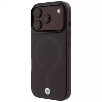Husă MagSafe BMW Sign Frosted IML & Metal Logo pentru iPhone 18 Pro Max / 17 Pro Max, vișinie