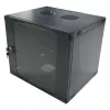 Dulap server de perete LogiLink W12F64B 48,30 cm (19″), dintr-o singură piesă, 12 U, gri-negru (RAL7021), oțel de 1,2 mm, neasamblat