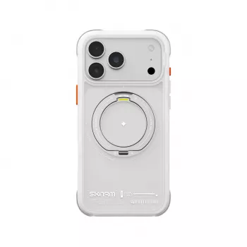 Husă Skinarma Atlas cu MagSafe și suport rotativ pentru iPhone 18 Pro Max / 17 Pro Max, albă