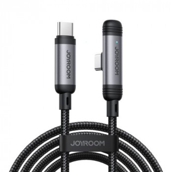 Cablu USB-C - USB-C Joyroom EnjoyX Series S-A56 90°, 60 W, 480 Mbps, 1,2 m, negru