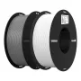 Filament pentru imprimantă 3D Creality PLA+ 1,75 mm, alb + gri, 2 role de 1 kg, 3301010365