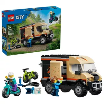 Set de construcție LEGO City 60512 Mountain Bike Adventure Van, 260 piese