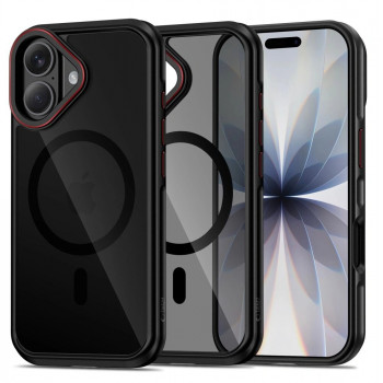 Husă Tech-Protect MagHybrid MagSafe pentru Apple iPhone 17, neagră/roșu