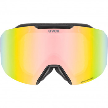 UVEX Evidnt ATTRACT V Ski Goggles with Case, Black/Rainbow