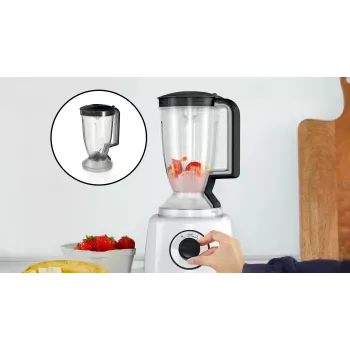 Robot de bucătărie Bosch MultiTalent 3 MCM3230W, 800 W, bol 2,3 L, 2 viteze, alb