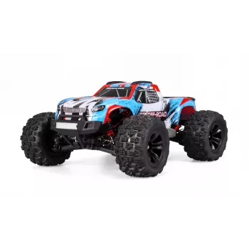 Mașină RC Amewi Hyper Go Monster Truck V2 brushless 4WD, 1:16, RTR, albastru/alb