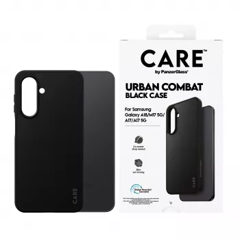Husă PanzerGlass CARE Urban Combat pentru Samsung Galaxy A17/A18, neagră