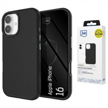 Husă smartphone 3MK Fortis MagCase Apple iPhone 16, neagră