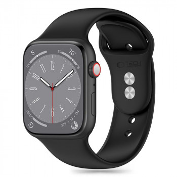 Curea din silicon Tech-Protect pentru Apple Watch 4/5/6/7/8/9/SE/10 (38/40/41/42 mm), negru