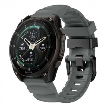 Curea de ceas Tech-Protect Motion pentru Garmin Fenix 5X / 5X Plus / 6X / 6X Pro / 7X / 8 / 8 Pro / 9 / 9 Pro (51 mm), Storm Grey
