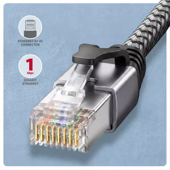 Adaptor Ethernet Gigabit AXAGON ADE-AM30 USB-A cu cablu CAT6 integrat de 3 m, RJ-45