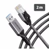 Adaptor USB-A la Gigabit Ethernet AXAGON ADE-AM20 cu cablu CAT6 integrat de 2 m