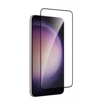 Sticlă călită PURO Frame cu ramă neagră pentru Samsung Galaxy S25+ / S24+