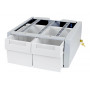 Componentă de montare dublă înaltă suplimentară Ergotron StyleView seria SV43/44 (modul cu 2 sertare), gri/alb