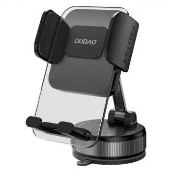 Suport auto pentru telefon Dudao F24PLUS cu ventuză pentru bord, negru