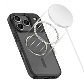 Husă Tech-Protect Magmat MagSafe pentru Apple iPhone 17 Pro Max, neagră mat