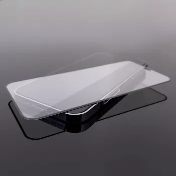 Sticlă călită Wozinsky Super Tough Full Glue cu ramă Case Friendly pentru iPhone 14 Plus / 13 Pro Max, neagră