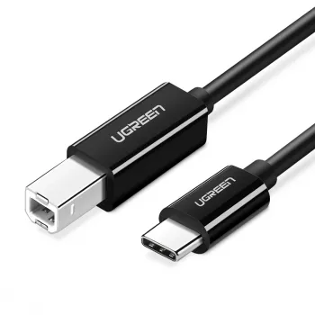 Cablu pentru imprimantă Ugreen US241 USB-C 2.0 la USB-B, 1 m, negru