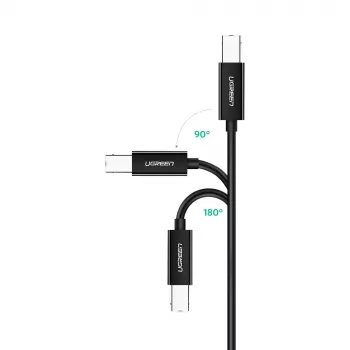 Cablu pentru imprimantă Ugreen US241 USB-C 2.0 la USB-B, 1 m, negru