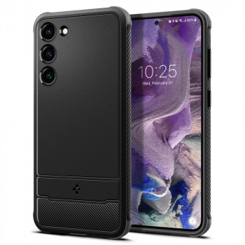 Husă Spigen Rugged Armor pentru Samsung Galaxy S23, neagră mat