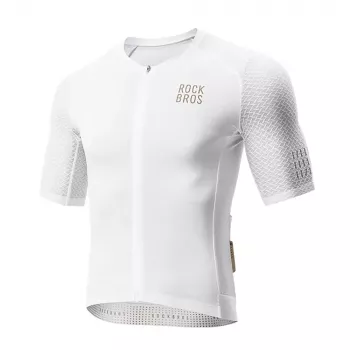 Tricou de ciclism cu mânecă scurtă Rockbros YDDX011 Diamond, mărimea M, alb