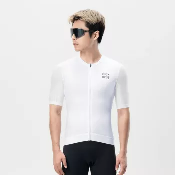 Tricou de ciclism cu mânecă scurtă Rockbros 15200025, mărimea XL, alb