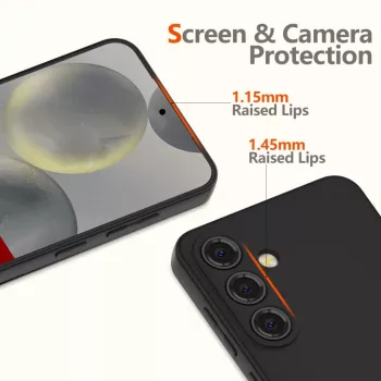 Husă din silicon Tech-Protect Icon pentru Samsung Galaxy A56 5G, neagră