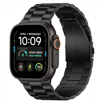 Brățară din oțel inoxidabil Tech-Protect Stainless THP6099 pentru Apple Watch 8 / 9 / 10 / 11 / 12 / SE / Ultra 44/45/46/49 mm, negru