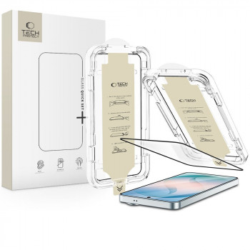 Sticlă antireflex Tech-Protect Quick Set AR+ pentru Samsung Galaxy S26, neagră