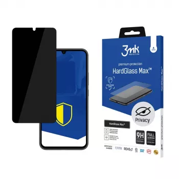 Folie de protecție ecran din sticlă securizată 3MK HardGlass Max Privacy pentru Samsung Galaxy A34 5G, negru