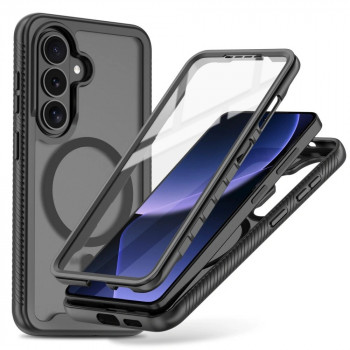 Husă MagSafe Tech-Protect Defense pentru Samsung Galaxy S26, neagră mat