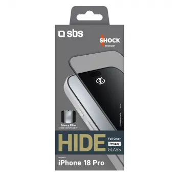 Sticlă de confidențialitate SBS Hide Full Cover pentru iPhone 18 Pro, 0,33 mm