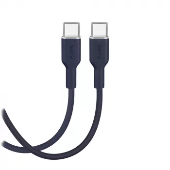 Cablu Puro Icon 60W USB-C la USB-C 1,5 m, Navy Blue