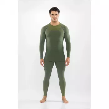 Set de lenjerie de corp din merino pentru bărbați Viking Altis Man Set, verde închis, L