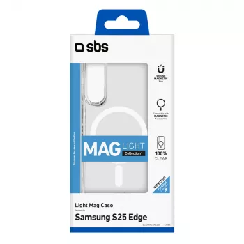 Husă SBS Light Mag pentru Samsung Galaxy S25 Edge, transparentă