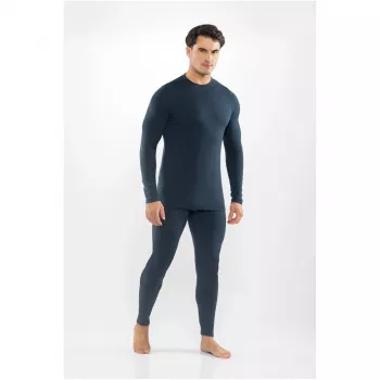 Set de lenjerie de corp din merino pentru bărbați Viking Meriboo Man Set, bleumarin, L