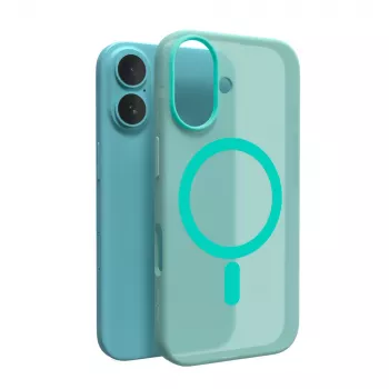 Husă din silicon MagSafe Puro Daylight pentru iPhone 16, verde