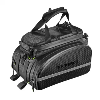 Geantă de portbagaj pentru bicicletă Rockbros A6-6, 35 l, cu buzunare pliabile, neagră
