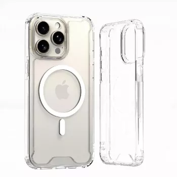 Husă cu colțuri transparente MagSafe Hurtel Clear Corner Case pentru iPhone 16 Plus, transparent