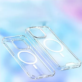 Husă cu colțuri transparente MagSafe Hurtel Clear Corner Case pentru iPhone 16 Plus, transparent