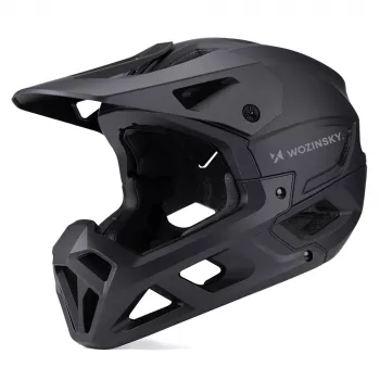 Cască de bicicletă full-face Wozinsky cu vizieră detașabilă, 60-62 cm, negru