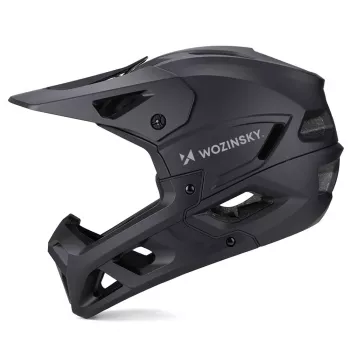 Cască de bicicletă full-face Wozinsky cu vizieră detașabilă, 60-62 cm, negru